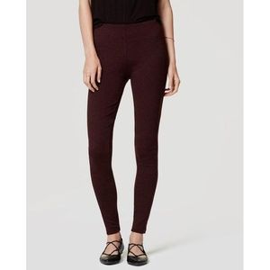 Loft Leggings in Seamed Ponte (Burgundy)